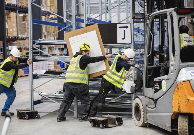 Relocation of Pallet Racking with Specially Designed Carts